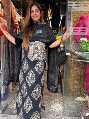 Cotton mirror work suit