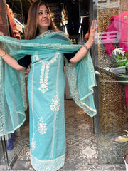 Cotton muslin suit under 1500/-