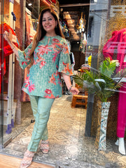 Shimmer crape suit Rakhi edit