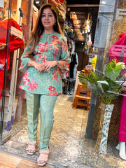 Shimmer crape suit Rakhi edit