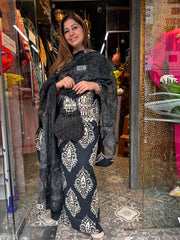 Cotton mirror work suit