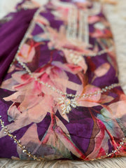 Vibrant Elegance in Georgette Organza – A Perfect Celebration Wear