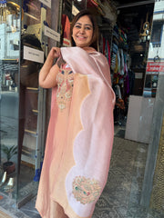 Premium Banarasi fabric resembling Kanji Varam weave