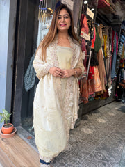 ✨ Golden Shimmer Pure Crepe Suit