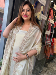 ✨ Golden Shimmer Pure Crepe Suit