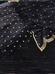 Premium Velvet Unstitched Suit Set with Embroidered Shirt & Scalloped Dupatta | Winter Festive Collection